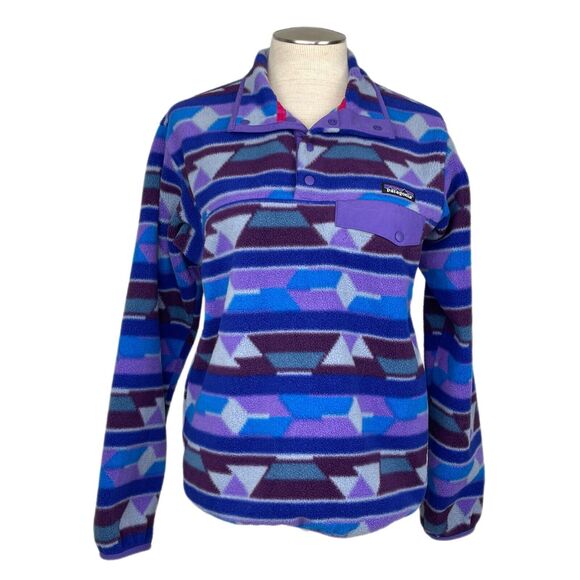 Patagonia Sweaters - PATAGONIA Women's Pullover Guatemalan Aztec Tango Fleece Synchilla Pullover Snap